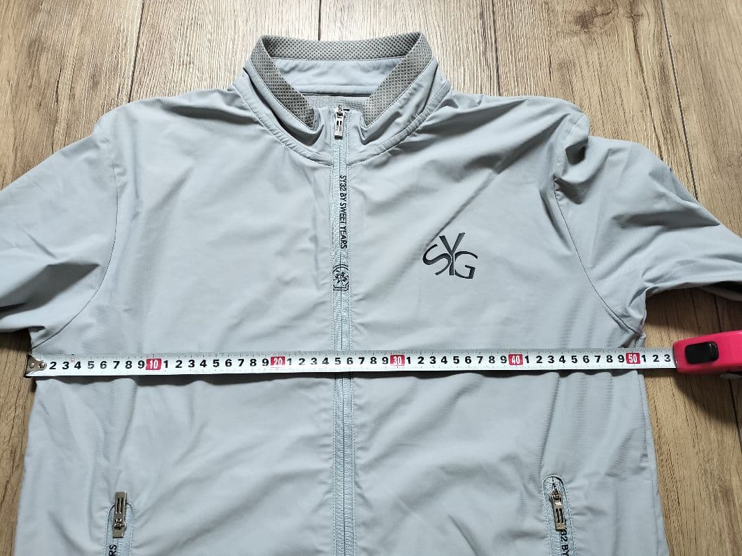 人気のSY32★春夏 ライトグレー メッシュ仕立て ジャケット&パンツ M