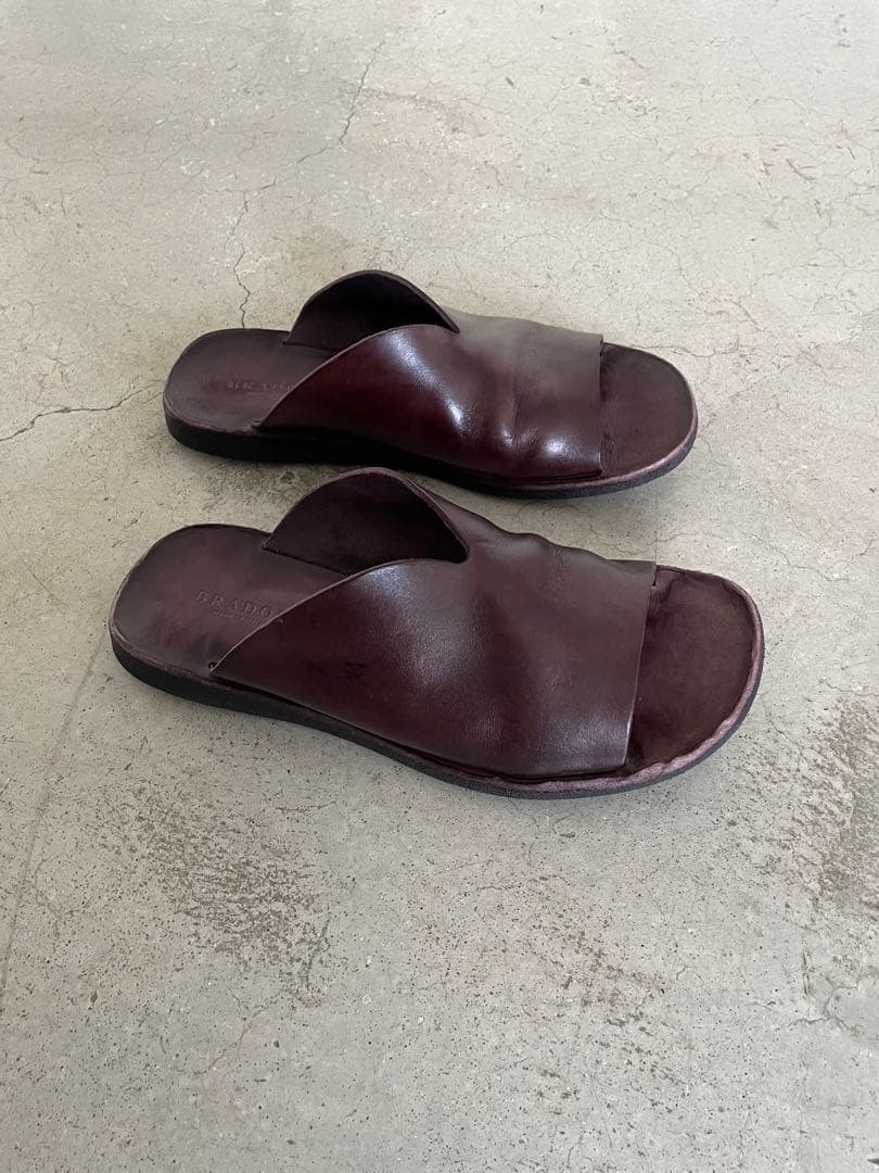 BRANDORブラドール　本革 レザーサンダル　スリッポン