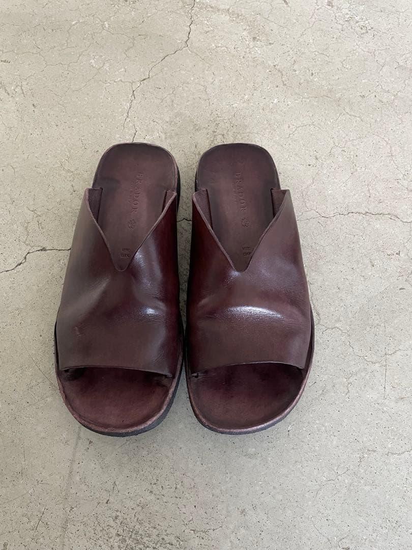 BRANDORブラドール　本革 レザーサンダル　スリッポン