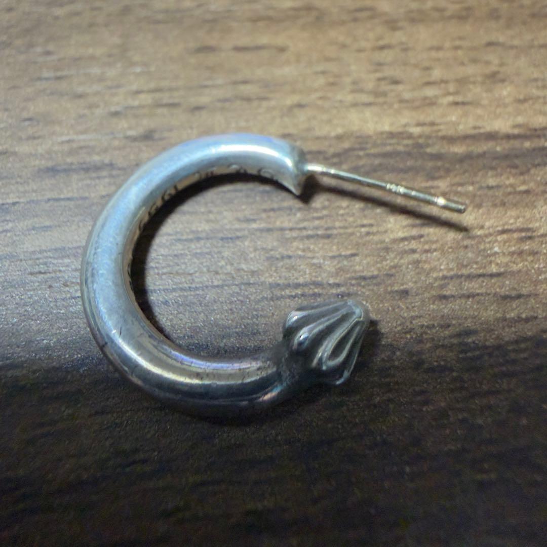 CHROME HEARTS HOOP PLAIN インボイス付 シルバー ピアス
