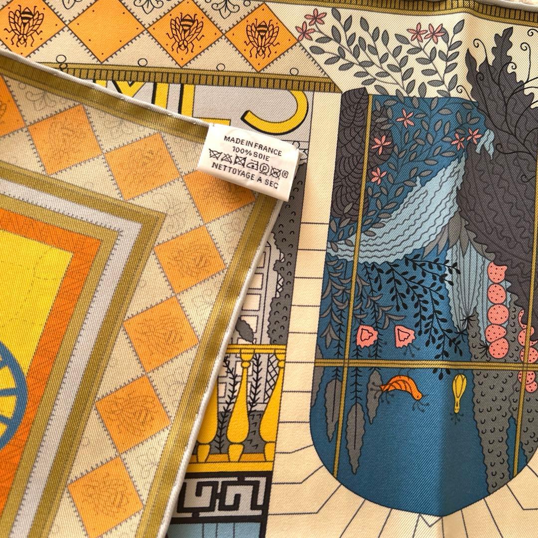 【美品】エルメス HERMES スカーフ カレ90 オブジェ・ドゥ・キュリオジテ