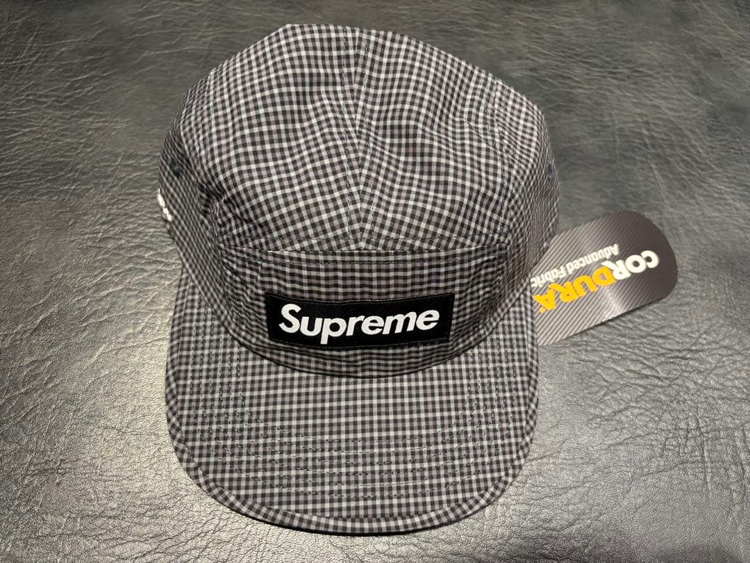 帽子 supreme Cordura Plaid Camp Cap Black