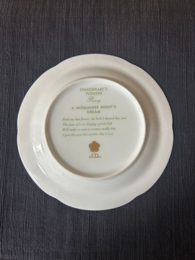 大倉陶園　手書き銘々皿6枚セット