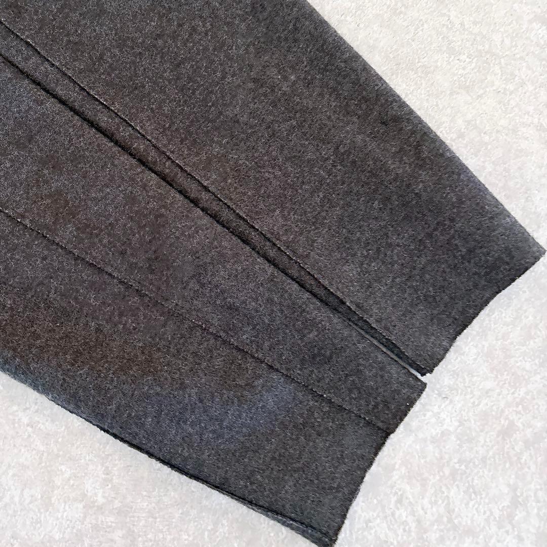 美品 ドゥロワー ウール カットオフ ハイネック サイドジップチュニック グレー