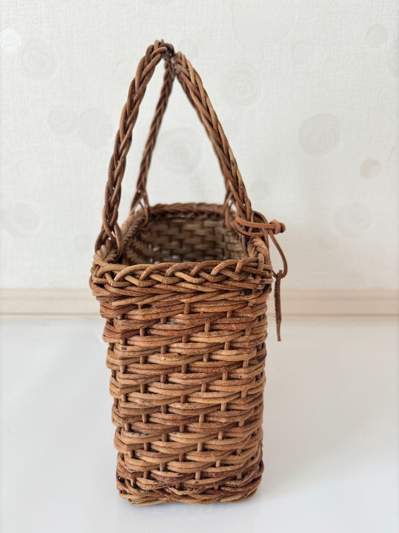 【未使用に近い】松野屋　あけび籠バッグ　日本製　国産　かごバッグ　カゴバッグ