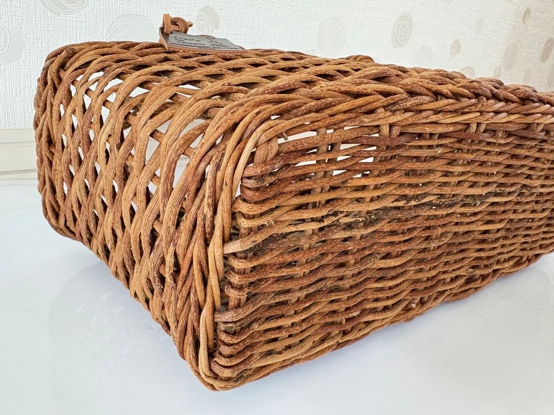 【未使用に近い】松野屋　あけび籠バッグ　日本製　国産　かごバッグ　カゴバッグ