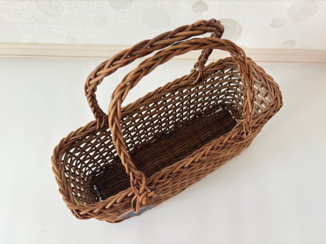 【未使用に近い】松野屋　あけび籠バッグ　日本製　国産　かごバッグ　カゴバッグ