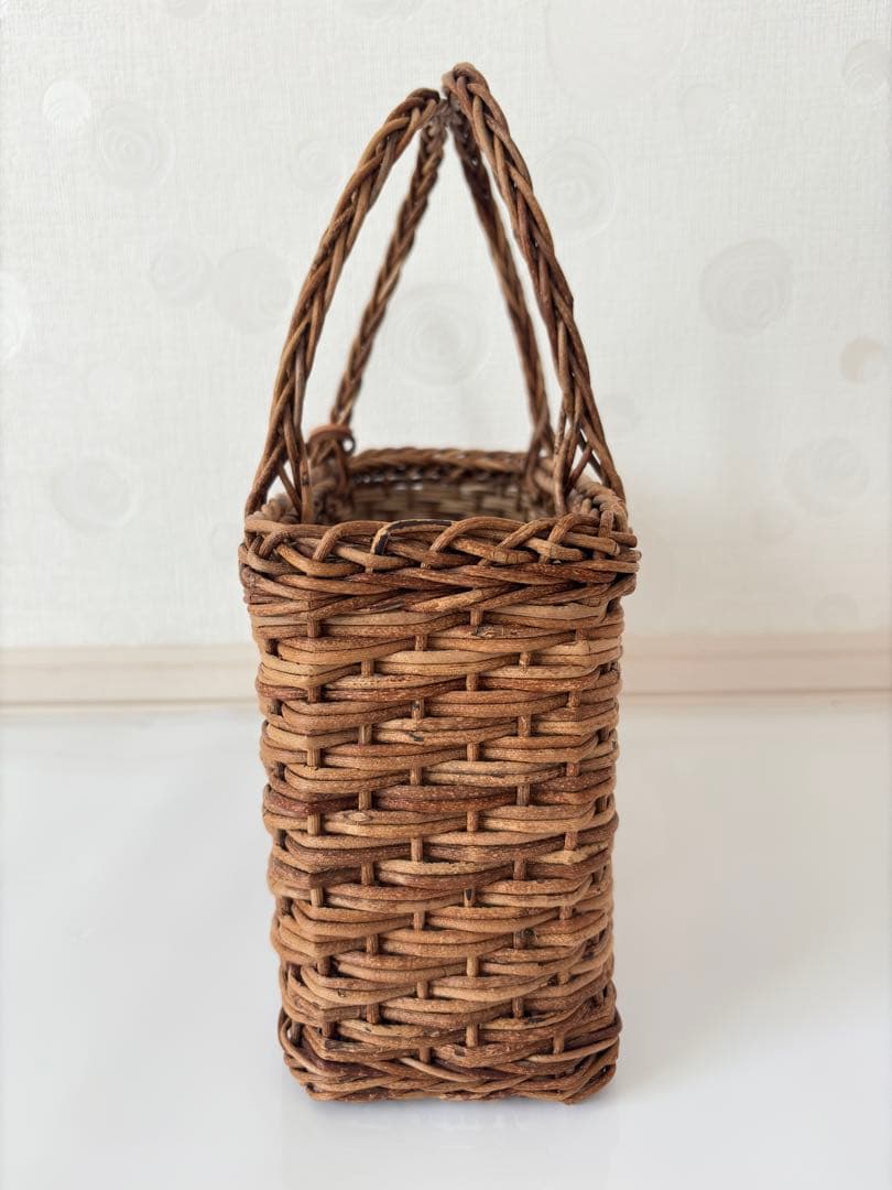 【未使用に近い】松野屋　あけび籠バッグ　日本製　国産　かごバッグ　カゴバッグ