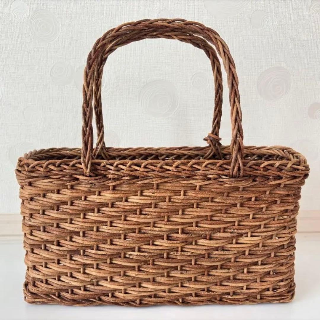 【未使用に近い】松野屋　あけび籠バッグ　日本製　国産　かごバッグ　カゴバッグ