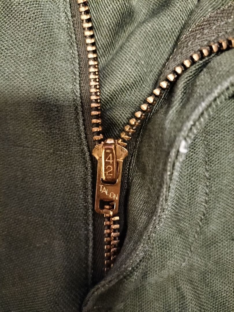 60s US ARMY（米軍）OG107ベイカーパンツ TALONジップ