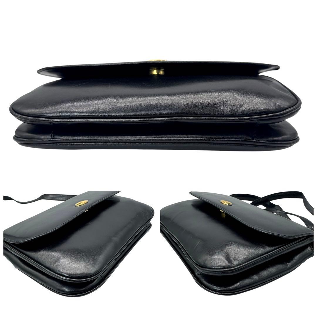 美品 CELINE 袋付 トリオンフ金具 レザー ショルダーバッグ F/07