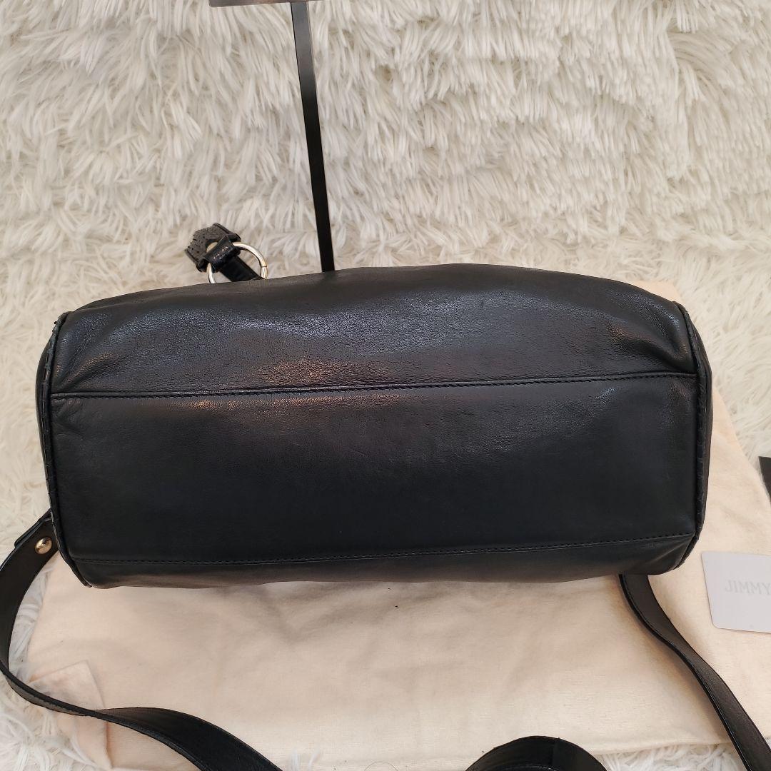 ⭐美品⭐JIMMY CHOO ミニドラムバッグ 2way ショルダーバッグ 蛇