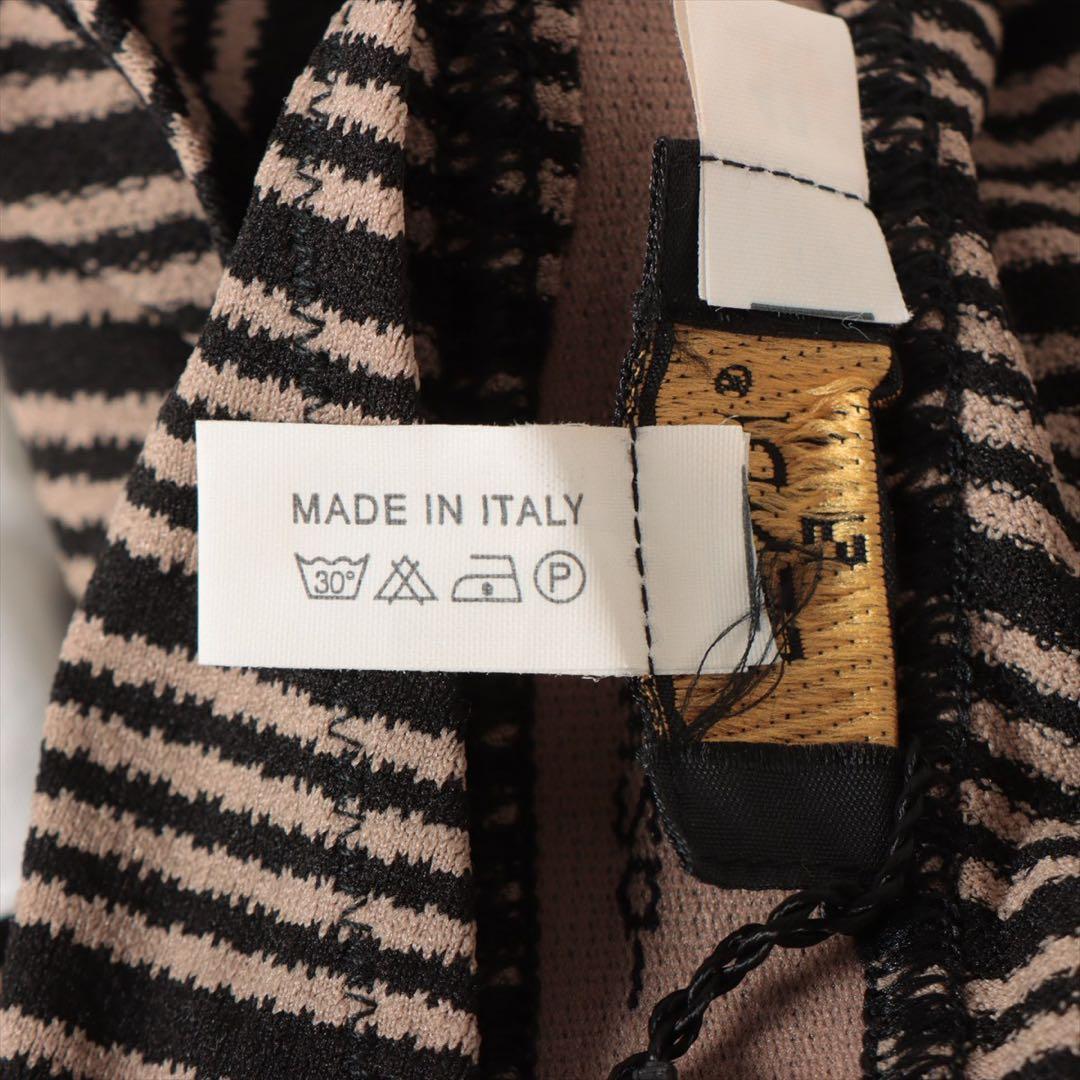 フェンディ ナイロン×ポリウレタン 水着 42 ブラックブラウン ロゴストラップ