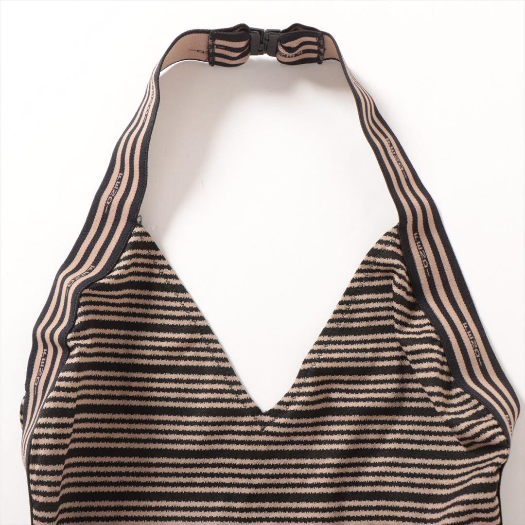 フェンディ ナイロン×ポリウレタン 水着 42 ブラックブラウン ロゴストラップ