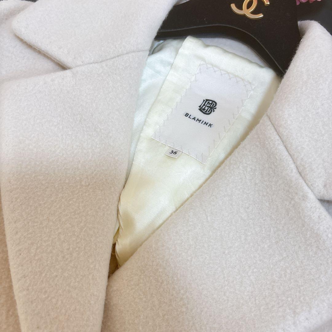 定価25.3万円☆BLAMINK ブラミンク ウールダブル2ボタンロングコート