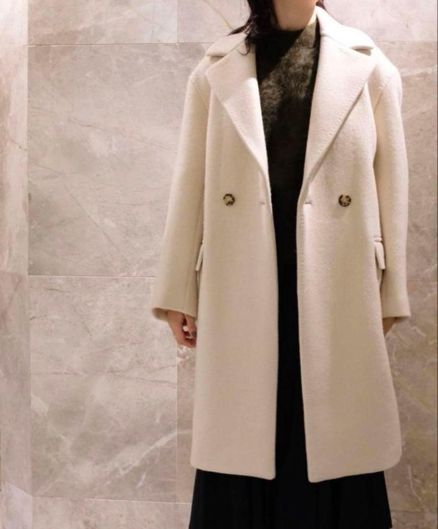 定価25.3万円☆BLAMINK ブラミンク ウールダブル2ボタンロングコート