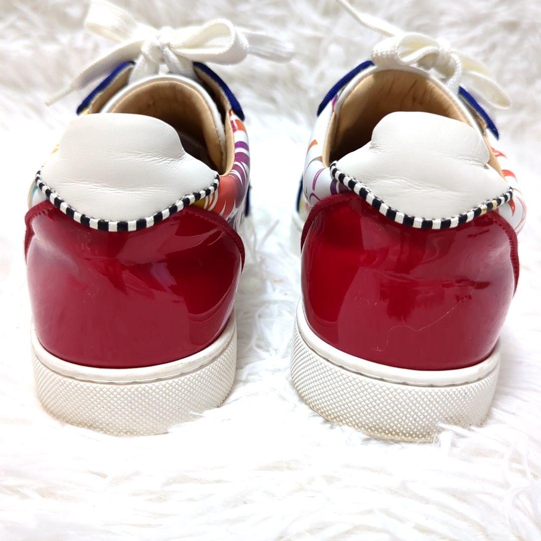 美品Christian Louboutin　スタッズ　スエード　スニーカー　38
