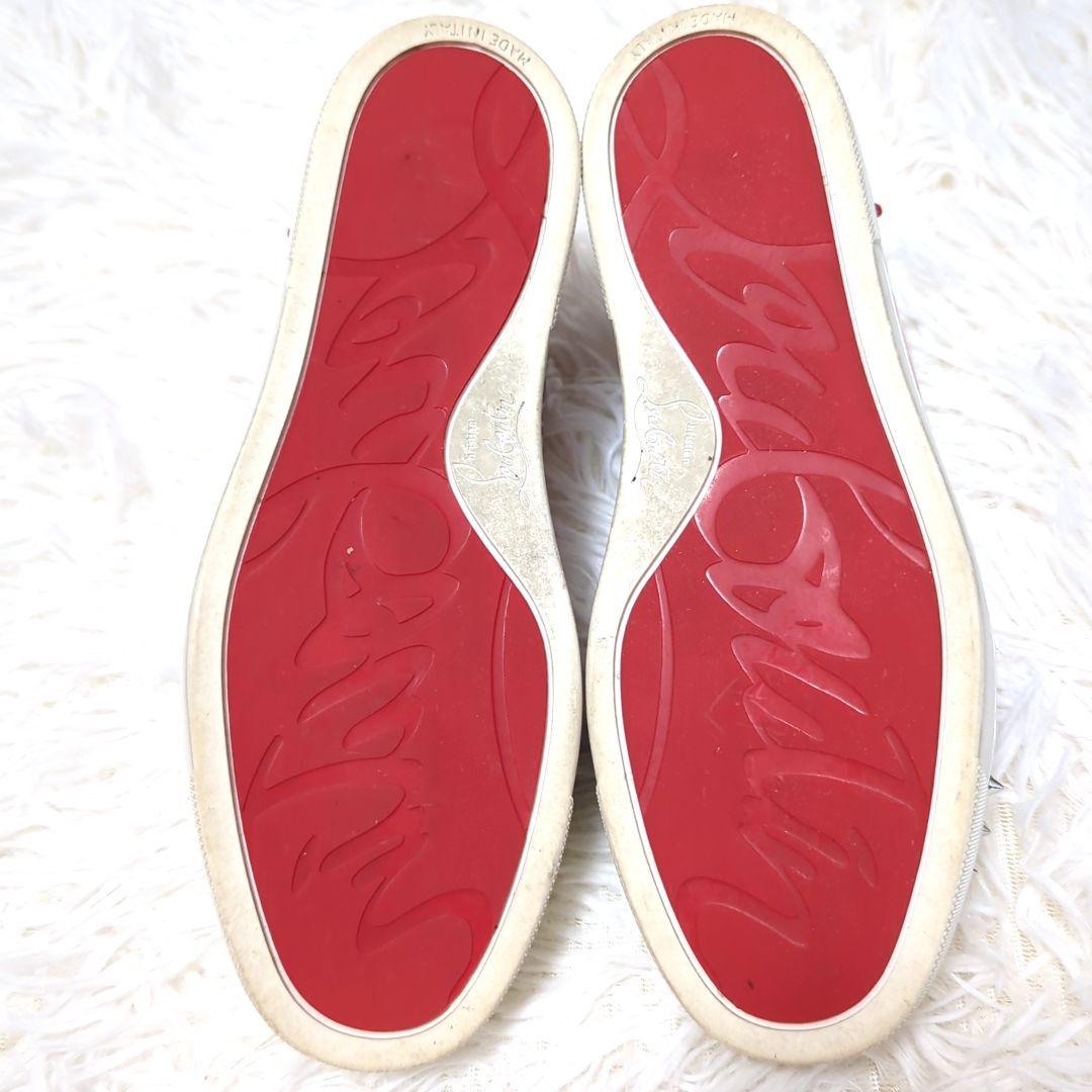 美品Christian Louboutin　スタッズ　スエード　スニーカー　38