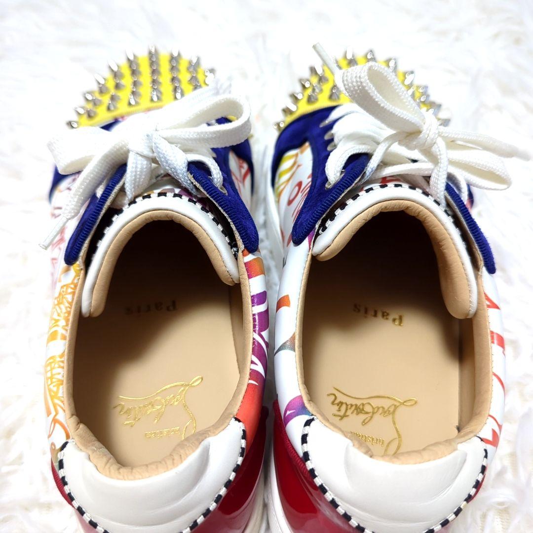美品Christian Louboutin　スタッズ　スエード　スニーカー　38