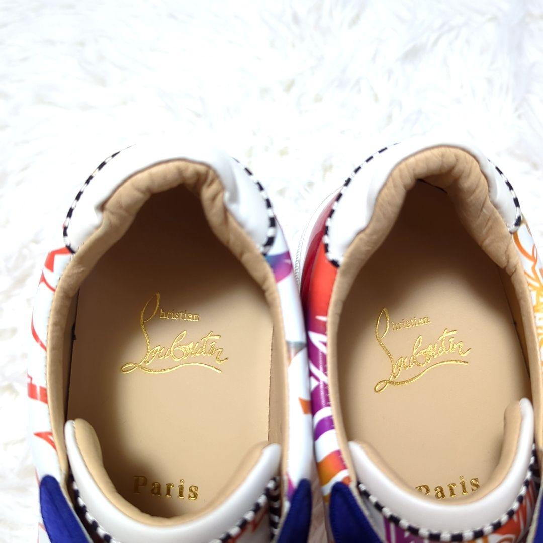 美品Christian Louboutin　スタッズ　スエード　スニーカー　38