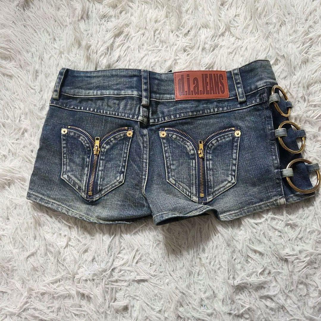 d.i.a サイドリング　ショーパン　デニム　archive　y2k 平成ギャル