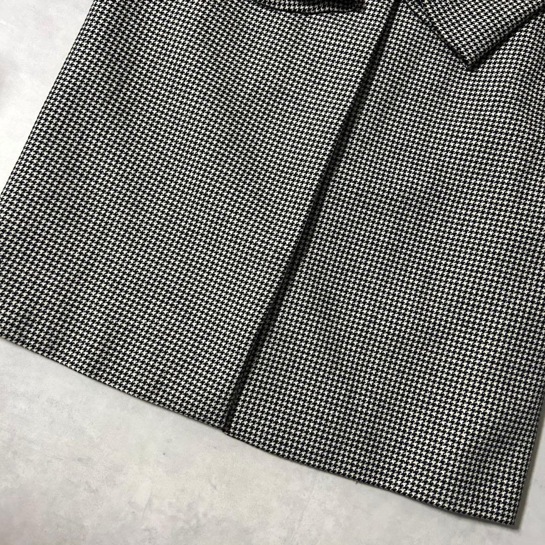 美品✨希少サイズ50（6L）23区 チェスターコート 千鳥格子 ロング丈 グレー