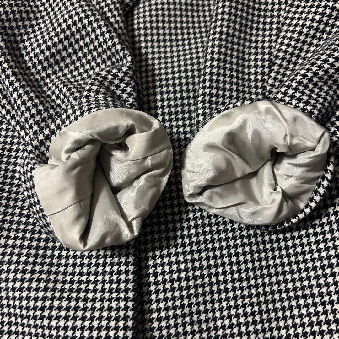 美品✨希少サイズ50（6L）23区 チェスターコート 千鳥格子 ロング丈 グレー