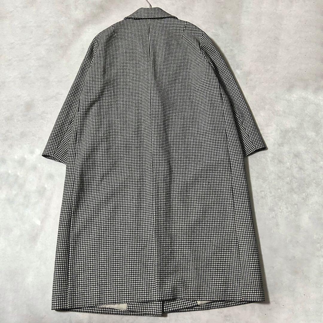 美品✨希少サイズ50（6L）23区 チェスターコート 千鳥格子 ロング丈 グレー