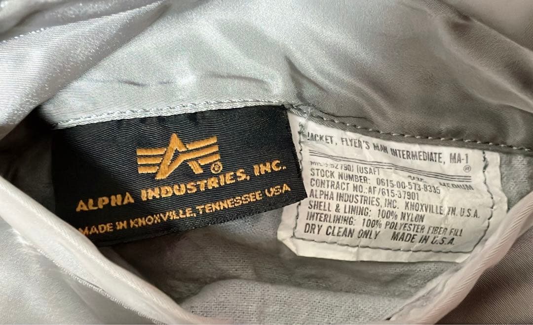 alpha industries inc 古着　ワッペン　MA-1 アメカジ