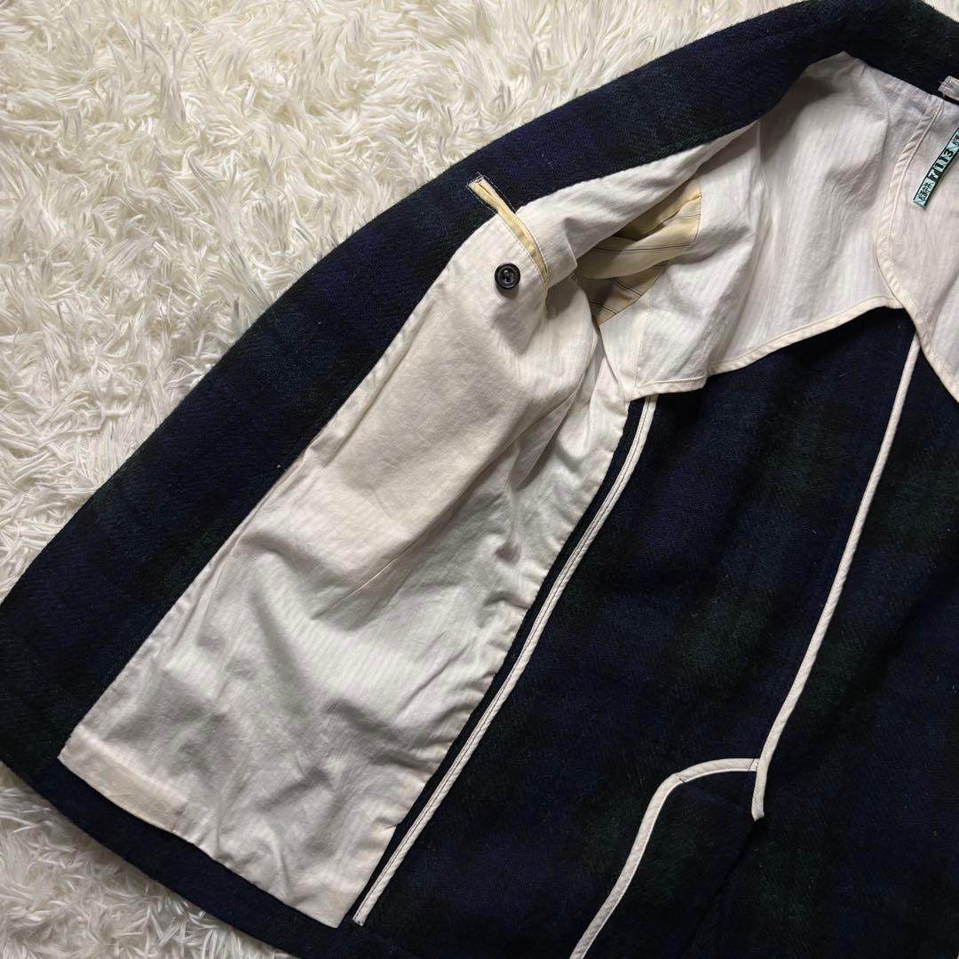 BEAMS + ハリスツイード テーラードジャケット ブラックウォッチ シングル