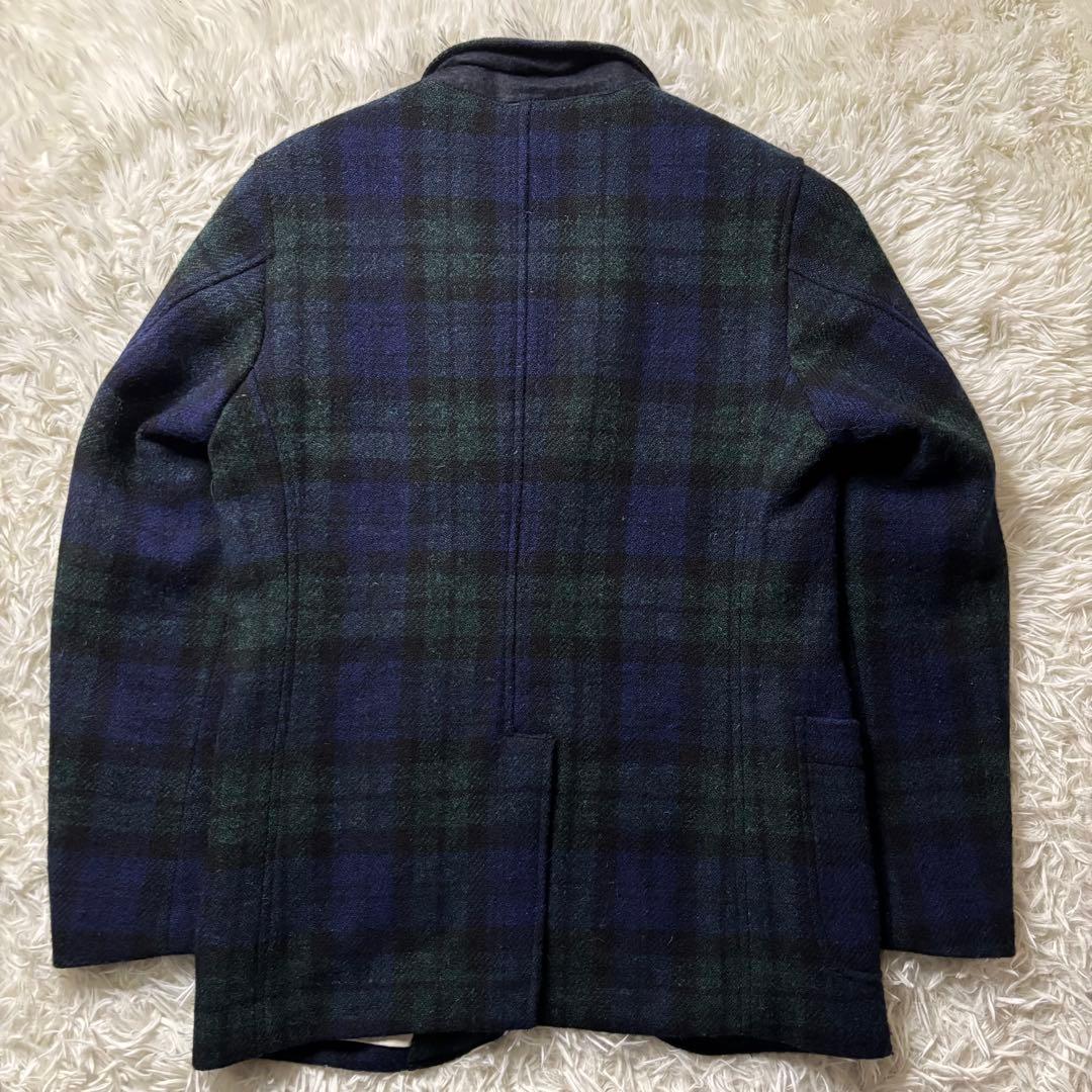 BEAMS + ハリスツイード テーラードジャケット ブラックウォッチ シングル