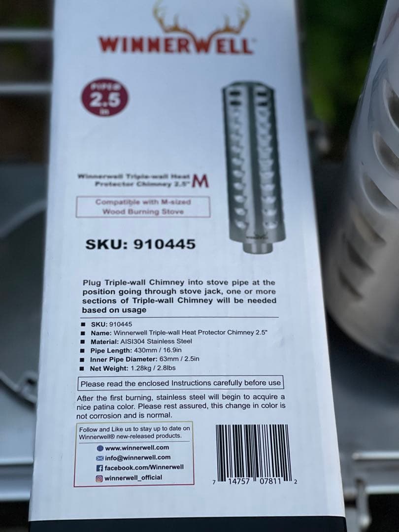 極美品 WINNERWELL Ｍ 63mm 薪ストーブ 三重煙突ラスト