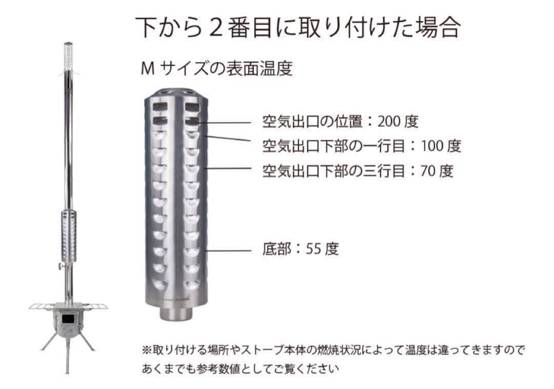 極美品 WINNERWELL Ｍ 63mm 薪ストーブ 三重煙突ラスト