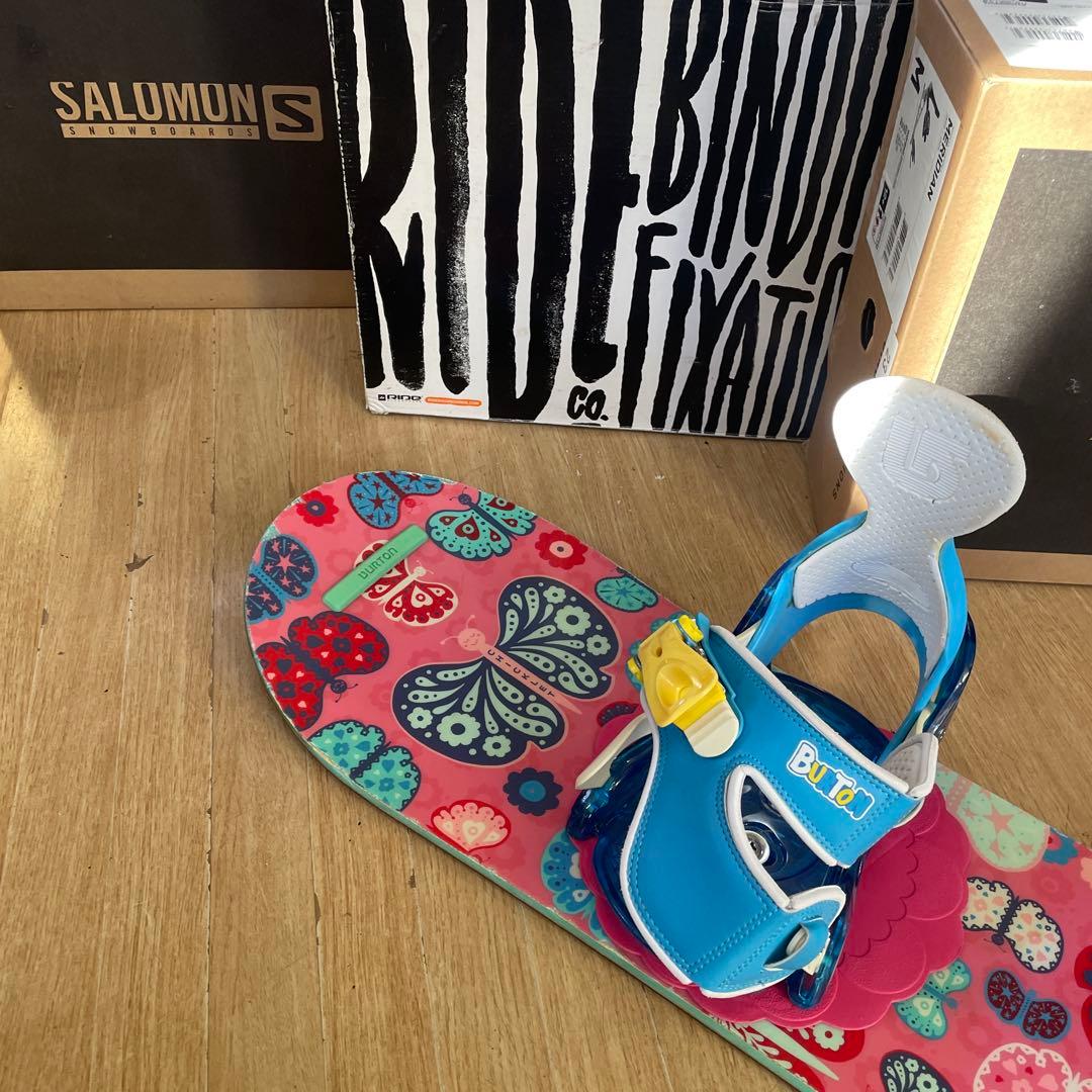 BURTON　キッズスノーボードセット　110cm　バートン　バイン付セット