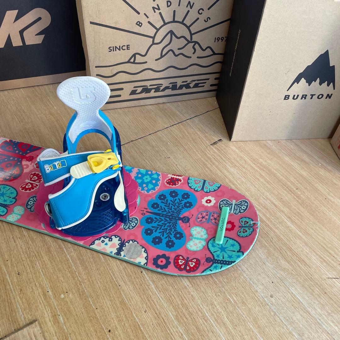 BURTON　キッズスノーボードセット　110cm　バートン　バイン付セット