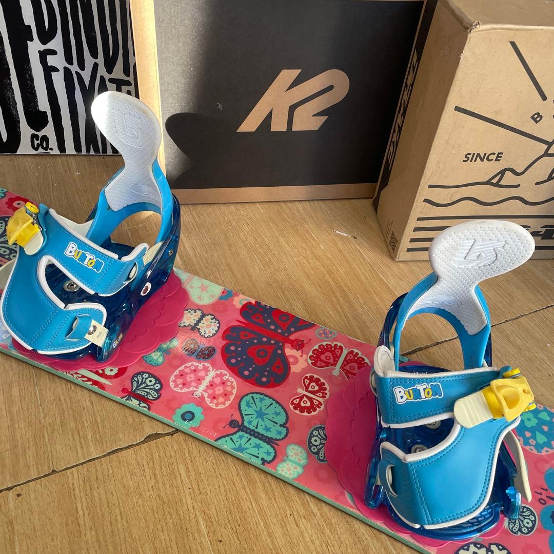 BURTON　キッズスノーボードセット　110cm　バートン　バイン付セット