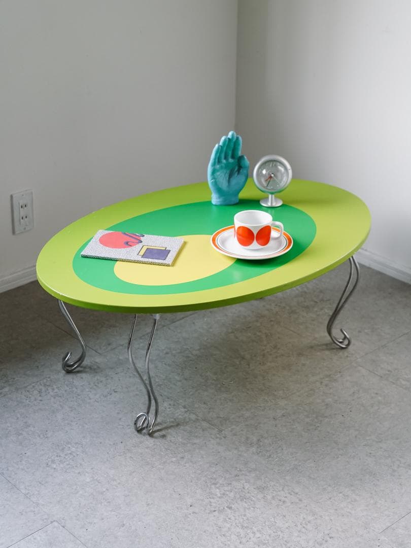 80's ポストモダン ヴィンテージテーブル レトロポップ スペースエイジ