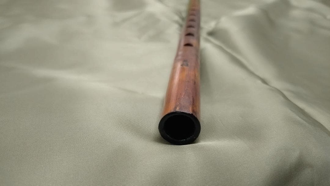 煤竹　篠笛　古典調６本調子　縄目