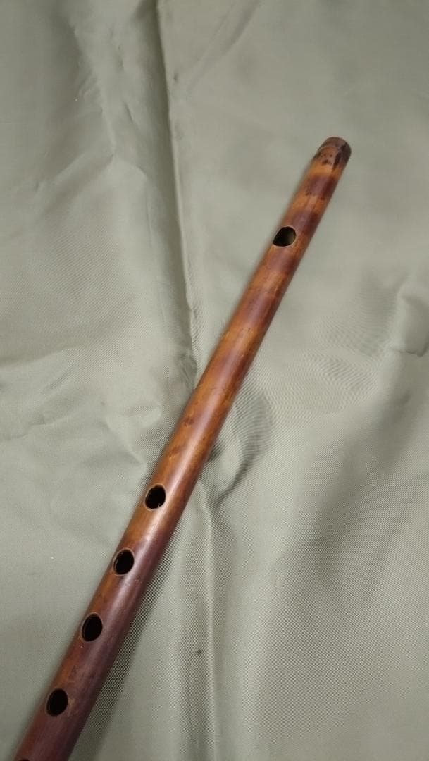 煤竹　篠笛　古典調６本調子　縄目