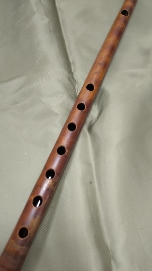 煤竹　篠笛　古典調６本調子　縄目
