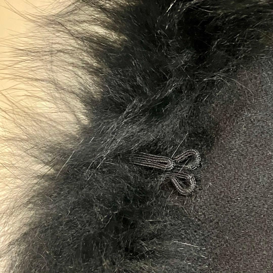 c*p様 sansoケープポンチョ/カシミヤ毛皮ブルーフォックス2wayフード和