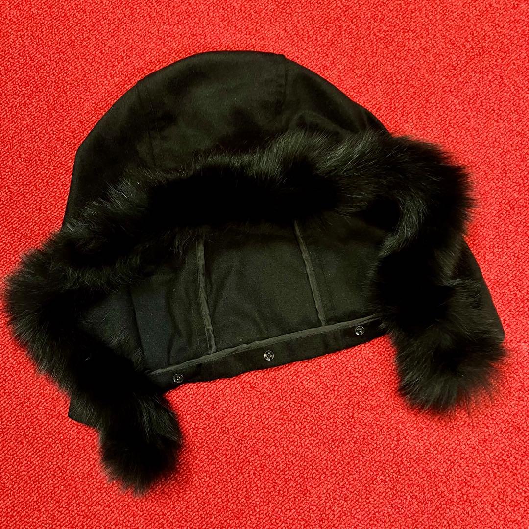 c*p様 sansoケープポンチョ/カシミヤ毛皮ブルーフォックス2wayフード和