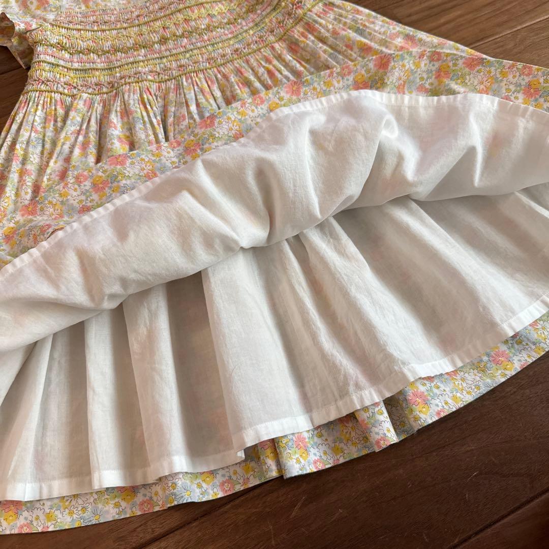 ボンポワン　ドレス　スモッキングワンピース　6y