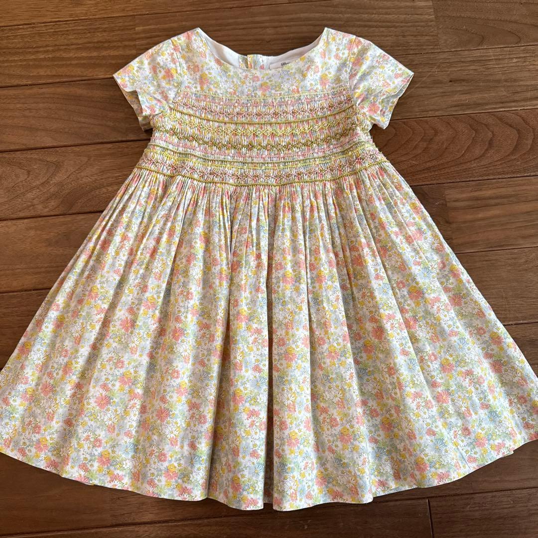 ボンポワン　ドレス　スモッキングワンピース　6y