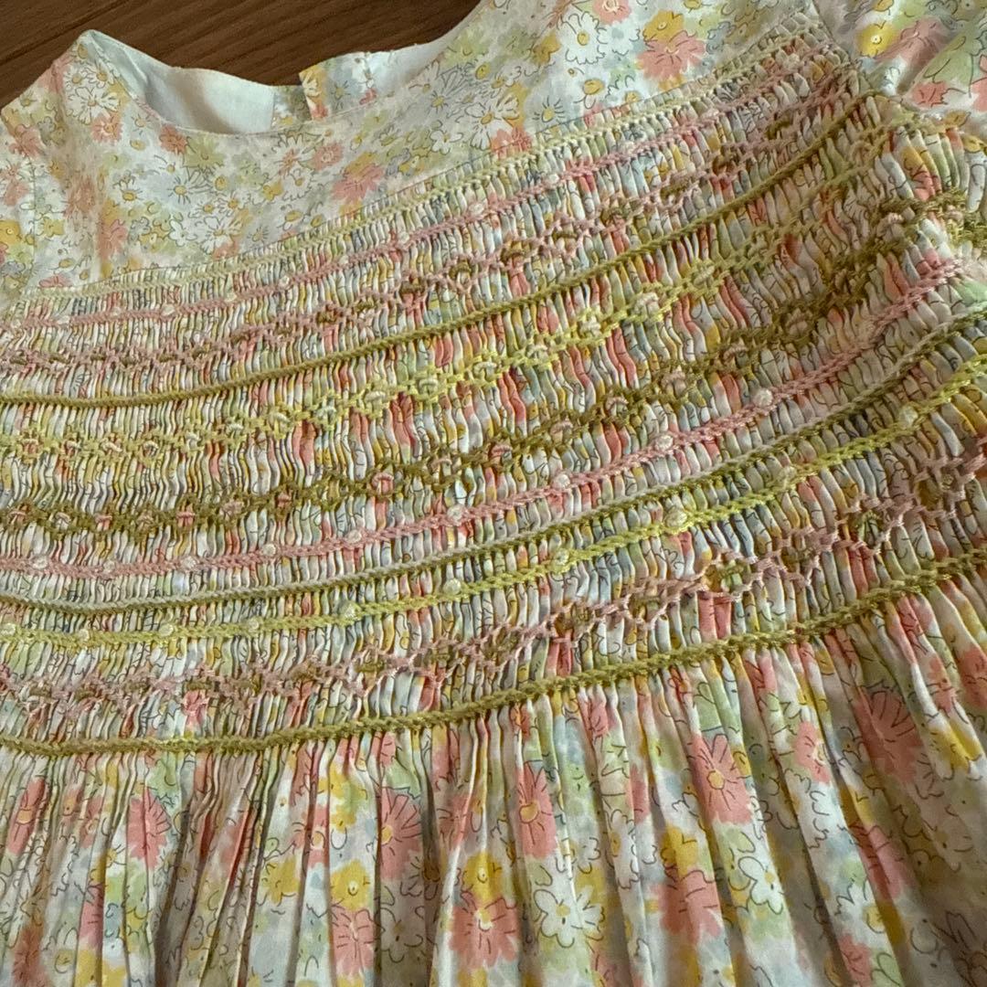 ボンポワン　ドレス　スモッキングワンピース　6y