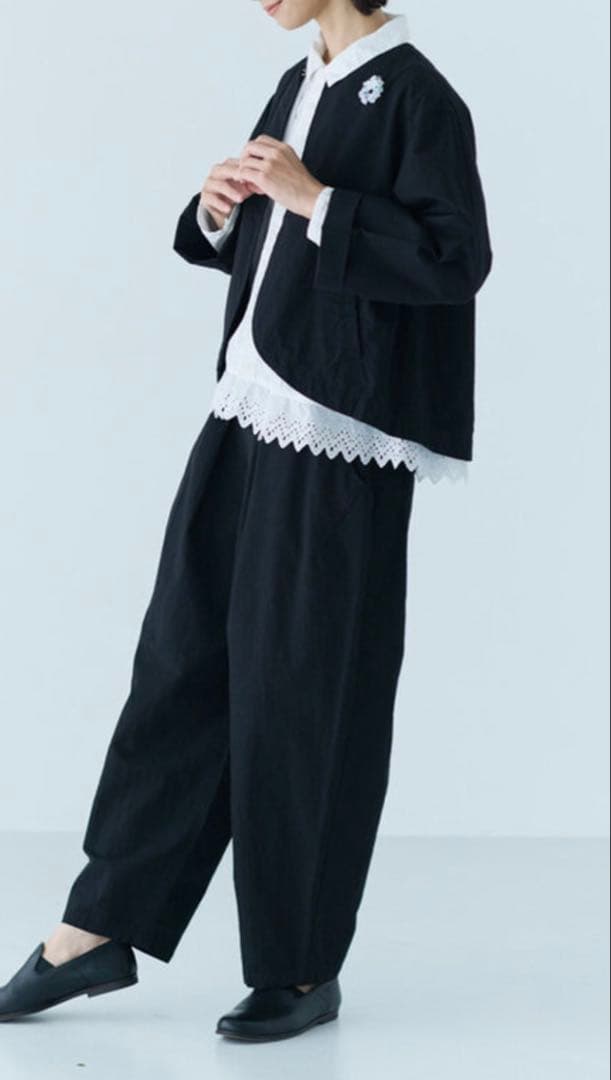 【期間限定値下】新品！《grin》コットンリネンシーチングカーブパンツ