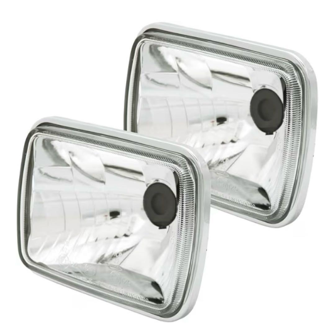 BigOne 4輪車用 ヘッドライト ガラス製LED対応 角型　2個セット