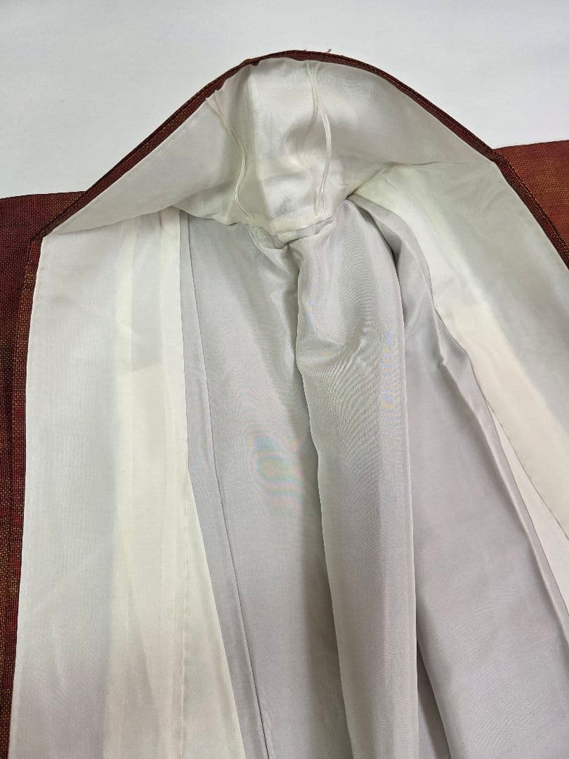 【七代目 都喜ヱ門】【手絣】未使用品 藤絹織物 大島紬 一元式 証紙 躾付き