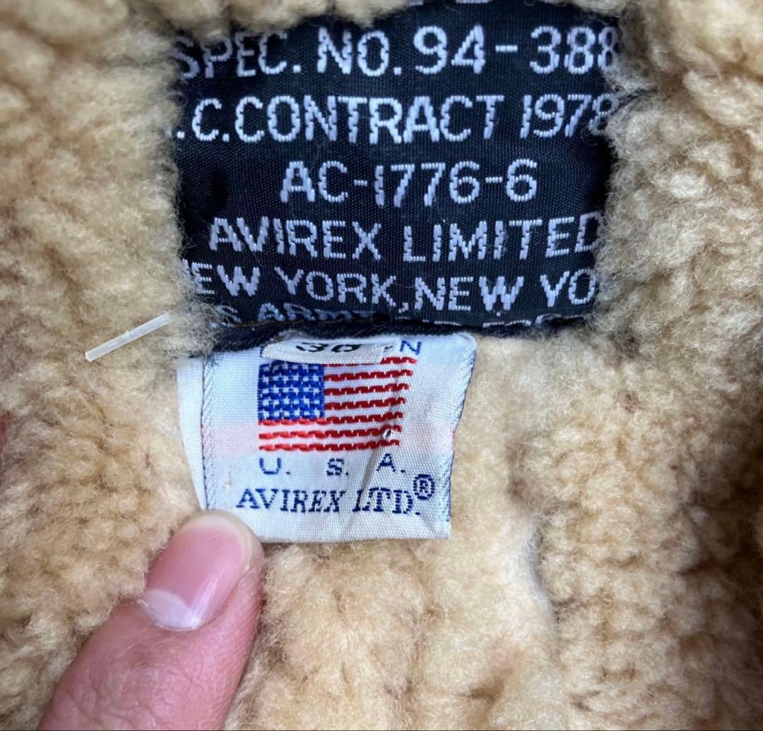 AVIREX AC-1776-6 フライトジャケット 1978年製　B3