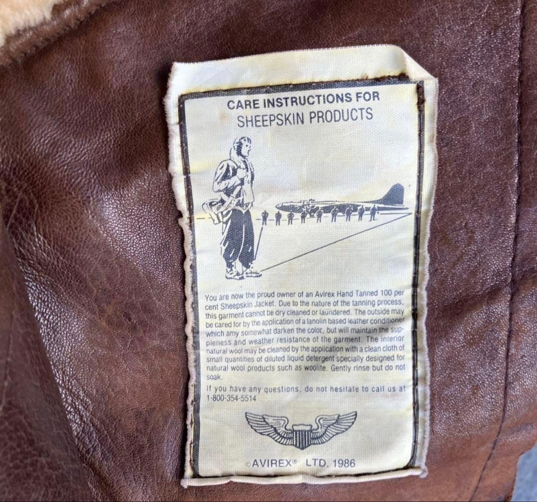 AVIREX AC-1776-6 フライトジャケット 1978年製　B3